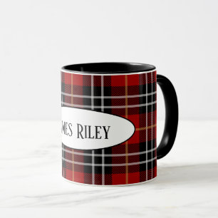 Mug tartan noir et rouge