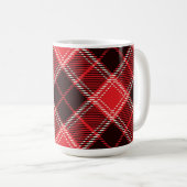 Mug Tartan noir rouge (Devant droit)
