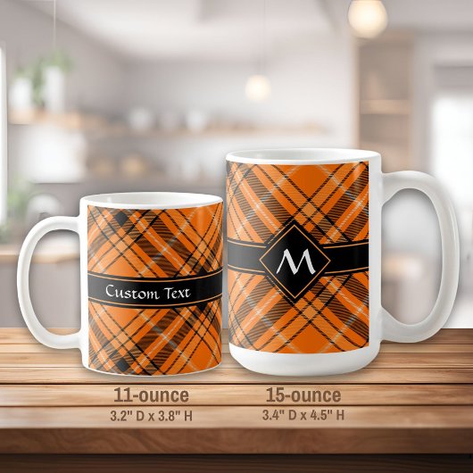 Mug Tartan orange d'Halloween