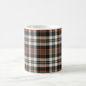 Mug Tartan plaid automne motif en noir, orange, bleu (Centre)