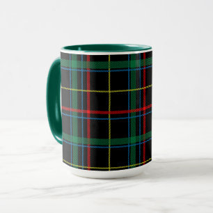 Mug Tartan Plaid Motif, Vert,