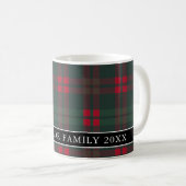 Mug Tartan Plaid Rustique Nom de Famille (Devant droit)