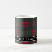 Mug Tartan Plaid Rustique Nom de Famille (Centre)