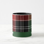 Mug Tartan Plaid Scottish Motif Custom Nom de famille (Centre)