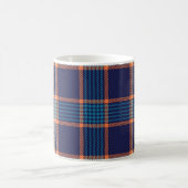 Mug Tartan plaid, texture marine colorée. (Centre)