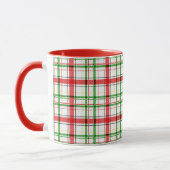 Mug Tartan plat de Noël - Blanc (Gauche)
