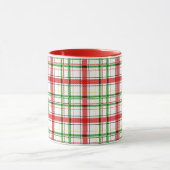 Mug Tartan plat de Noël - Blanc (Centre)