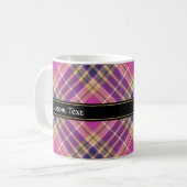 Mug Tartan rose, or et bleu (Devant gauche)