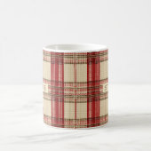 Mug Tartan rouge classique et noir - Rustique tissé 2 (Centre)