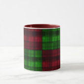 Mug Tartan rouge et vert de Noël. (Centre)