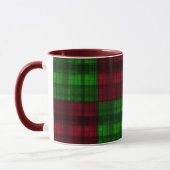 Mug Tartan rouge et vert de Noël. (Gauche)