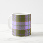 Mug Tartan vert et violet Plaid écossais sans fil Pa (Devant gauche)