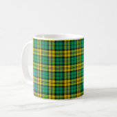 Mug Tartan vert Jaune Plaid Design Motif (Devant gauche)