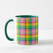 Mug Tartan vert rose (Gauche)