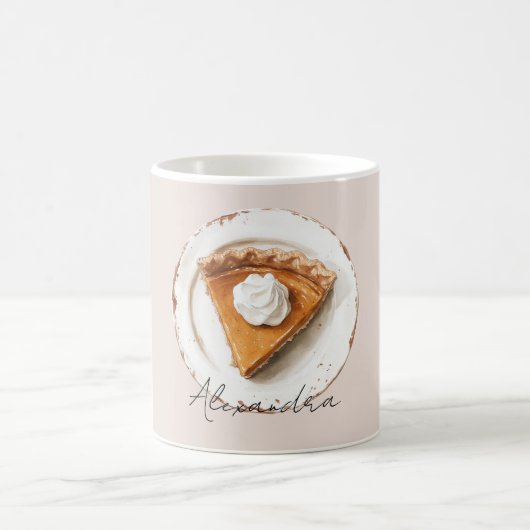 Mug Tarte au potiron sur une assiette (Centre)