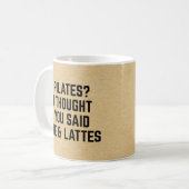 Mug Tarte et citation drôle de Lattes (Devant gauche)