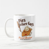 Mug Tartes avant les mecs - Blague de dessert drôle po (Gauche)