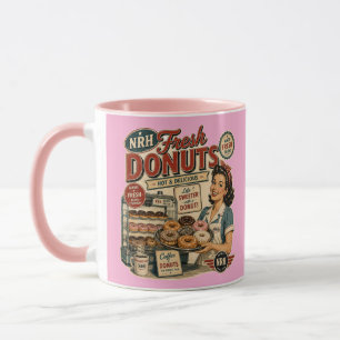 Mug Tartes maison NRH & Donuts frais – Vintage 1950
