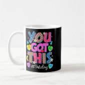 Mug T'as ça Ne stresse pas Fais passer le test Jour de (Gauche)