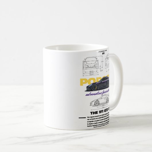 Mug Tasa Porsche GT3 RS  (Devant droit)