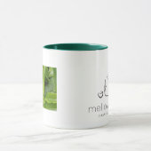 Mug Tasse, 15 onces style., blanc et vert de sonnerie (Centre)