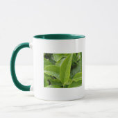Mug Tasse, 15 onces style., blanc et vert de sonnerie (Gauche)