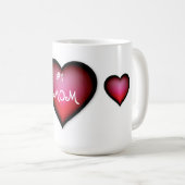 Mug Tasse/#1 Maman avec des cœurs (Devant droit)