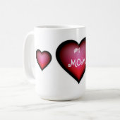 Mug Tasse/#1 Maman avec des cœurs (Devant gauche)