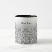 Mug Tasse avec Cadre Paillettes Argentées (Centre)