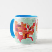 Mug tasse, beignet, Etats-Unis, état (Devant gauche)