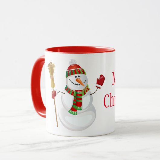 Mug Tasse-Bonhomme de neige de Noël (Devant gauche)