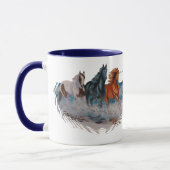Mug Tasse, chevaux dans le surf II (Gauche)