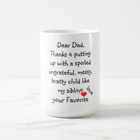 Mug Tasse/citation "cher papa " (Centre)
