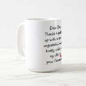 Mug Tasse/citation "cher papa " (Devant gauche)