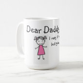 Mug Tasse/citation "cher papa " (Devant gauche)