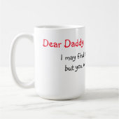 Mug Tasse/citation "cher papa " (Gauche)