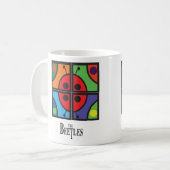 Mug "Tasse de café graphique des scarabées" (Devant gauche)