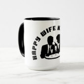 Mug "Tasse de café heureuse de la vie d'épouse (Devant gauche)