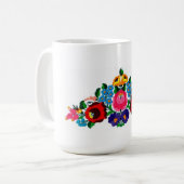 Mug tasse, Hongrois, broderie, kalocsai (Devant gauche)