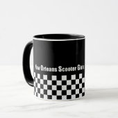 Mug tasse, logo de NOSG sur le damier (Devant gauche)