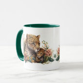 Mug Tasse Maman Guépard et Petit (Devant gauche)