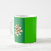 Mug Tasse, PASSION_FLOWERFLOWER. Arrière - plan vert (Devant gauche)