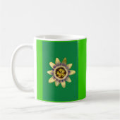 Mug Tasse, PASSION_FLOWERFLOWER. Arrière - plan vert (Gauche)