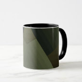 Mug Tasse, Patchwork, combiné, olive, vert, rayé (Devant droit)