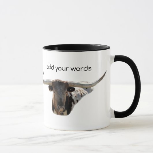 Mug Tasse-personnaliser de Longhorn (Droite)