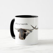 Mug Tasse-personnaliser de Longhorn (Devant gauche)