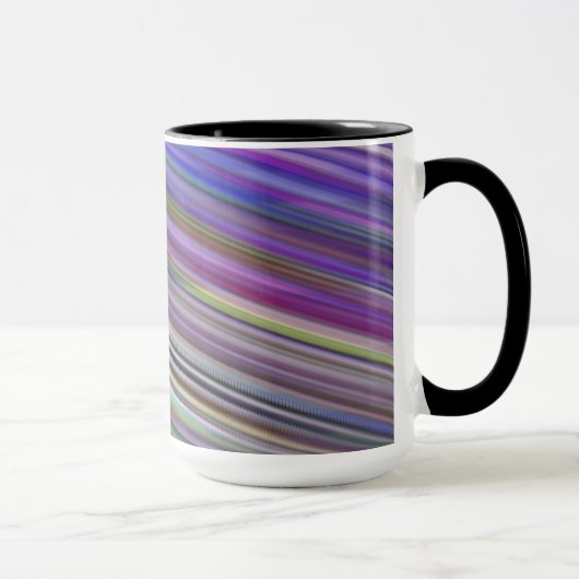 Mug Tasse. Rayures rapides multicolores (Droite)