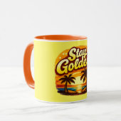 Mug Tasse Reste Dorée Trim Jaune (Devant gauche)