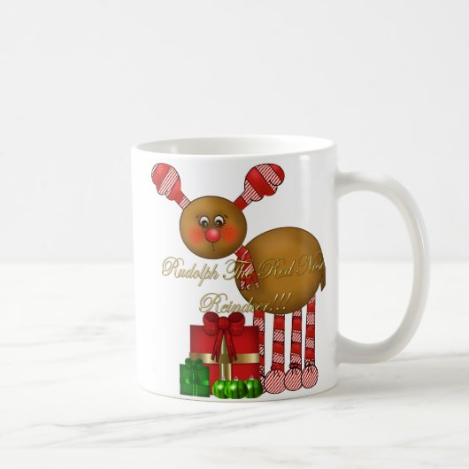 Mug Tasse-Rudolph le renne rouge de nez (Droite)