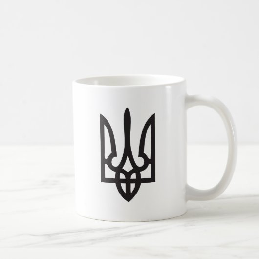 Mug Tasse/tasse avec l'Ukrainien Trydent (Trident, (Droite)